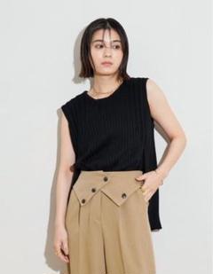 nuyuh サマーニット　トップス　ブラック