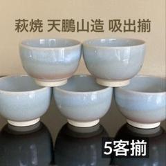e2288 萩焼 煎茶器揃 天鵬山 宝瓶 湯冷まし 煎茶碗 煎茶器セット