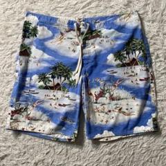 美品】ポロバイラルフローレン　スイムショーツ　ドローコード　38サイズ　総柄　M