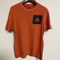 adidas アディダス オレンジ ロゴTシャツ M相当