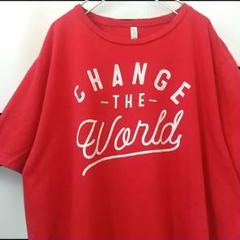 CANVAS CHANGE THE WORLD ゆるだぼ Tシャツ 2XL 古着