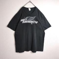 Tシャツ (XL) 大きいサイズ プリントデザイン ゆるダボ 黒 古着