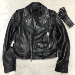 【美品】【Theory】羊革　ラムレザーライダースジャケット　ブラック 2025年最新】theory レディース シングルライダースの人気
