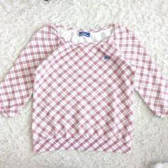 BURBERRY BLUE LABEL バーバリー カットソー ピンクチェック
