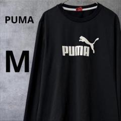 PUMA ロングTシャツ　ロンT カットソー　薄手　ブラック　プーマ　長袖