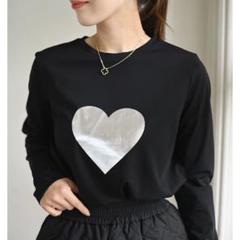 ⭐︎美品⭐︎TREFLE+1 トレフルプラスワン ハートカッティングT 黒 ハートカッティングT | Tops,Tシャツ | | TREFLE＋1（トレフル