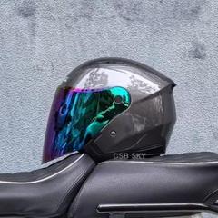 ダブルレンズジェットヘルメット 内蔵サングラス　艶有り黒+レインボー　Lサイズ Amazon.co.jp: ネオライダース (NEORIDERS) ZX9 インナー