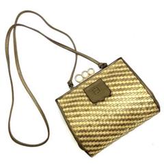 良品】フェンディFENDIズッキーノ柄 大きめポーチ F金具