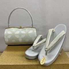 和装用バッグと草履のセット 薄い緑色