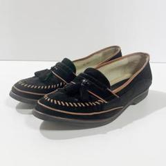 LANVIN ランバン ローファー スウェード ブラック 24.5cm