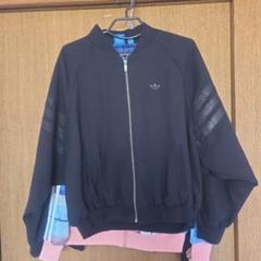 adidas 黒 ジップアップジャケット