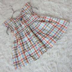 【ホットビスケッツ】 (80サイズ) チェックノースリーブワンピース キャビット