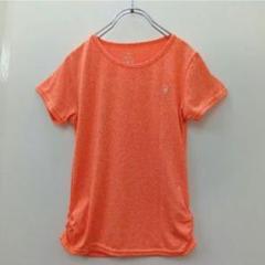 3『スポーツウェア』半袖【S】トレーニング Tシャツ オレンジ ストレッチ