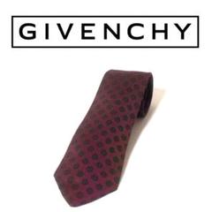 ★美品★ GIVENCHY ネクタイ 西洋 小紋柄 ブラウン イタリア製