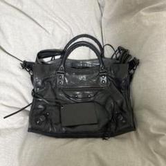 【BALENCIAGA】Modu ショルダーバッグ/ブラックレザー BALENCIAGA ブラックレザーショルダーバッグ