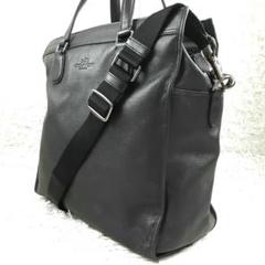 美品◎COACH コーチ 2wayビジネスショルダーバッグ 黒 71612 本革