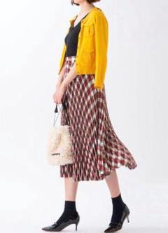 【美品】ツルバイマリコオイカワ　タータンチェック　プリーツスカート