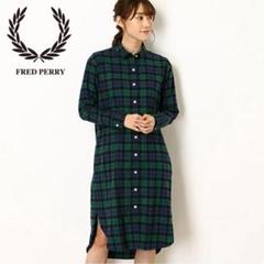 未使用　フレッドペリー　シャツドレス　ブラックウォッチ　サイズS相当 未使用フレッドペリーシャツドレスブラックウォッチサイズS相当