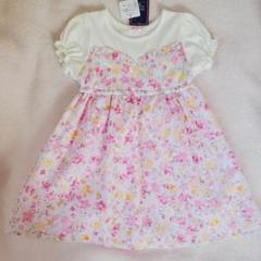 【新品未使用】女児 花柄 ワンピース 120