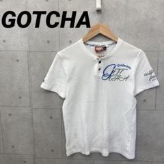 GOTCHA ガッチャ Tシャツ Vネック 刺繡 メンズ M 白