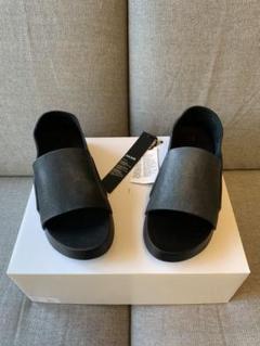 JULIUS カッティングレザーサンダル サイズ1 BLACK(黒)