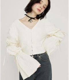 SLY RIBBON SLEEVE 2WAY JQ TOPS