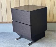 【IDC大塚家具 松永工房 NIN ナイトテーブル サイドキャビネット DB