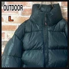 《人気》OUTDOOR アウトドア　ダウンジャケット　L ブラック　黒