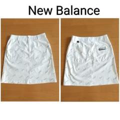 美品♪New Balance★爽やかな総ロゴ柄スカートレディース女性ゴルフ
