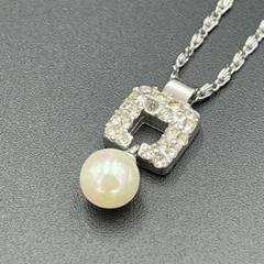 ネックレス ペンダント ストーン パール シルバー レディース