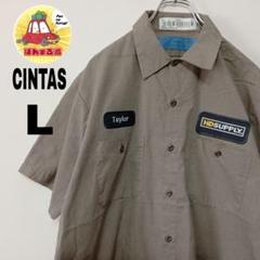 USA古着 CINTAS　ワークシャツL　グレー