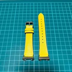 smart Watch バンド　シンプル　フェイクレザー　イエロー　スリム