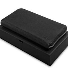 財布 メンズ 黒 財布 メンズ 二つ折り 牛革 長財布 ジッパーウォレット