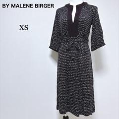 【バイマレーネビルガー】美品 総柄 スリットネック カットソー ロングワンピース