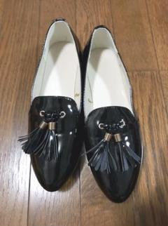 タッセル フラットシューズ
