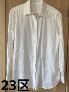 23区/シャツ/コットンシルク/長袖/白/M/ブラウス/極美品✨️/未使用品✨️ 23区/シャツ/コットンシルク/長袖/白/M/ブラウス/極美品✨️/未