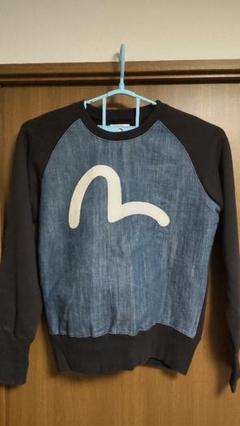 美品✨Evisu トレーナー　スウェット　カモメロゴ　サイズ38 ロゴとカモメプリント リラックスフィットスウェットシャツ – EVISU
