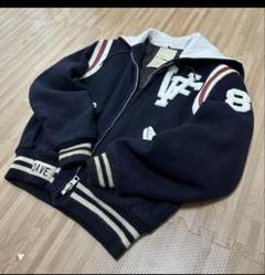 【フォロー割】vintage 90s DeLONG セーラーカラー　スタジャン DeLONG スタジャン ネイビー セーラーカラー L - 古着屋kooky-kooky