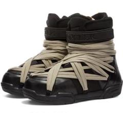 Rick Owens moncler ブーツ　36 Moncler + Rick Owens logo-patch Snow Boots | Black | FARFETCH