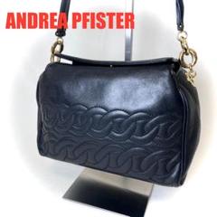 ANDREA PFISTER イタリア製 レザー ハンドバック ブラック
