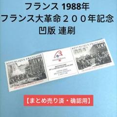 2670 外国切手 フランス 1988年 フランス大革命２００年記念 凹版 連刷 2670 外国切手 フランス 1988年 フランス大革命200年記念