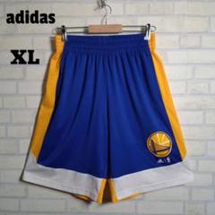 アディダス★NBA ウォリアーズ バスケットボールパンツ バスパン 青黄 XL