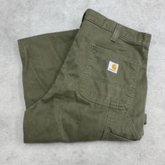 ツイル ペインターパンツ　レアカラー　ARG　カーハート　古着　緑　W38