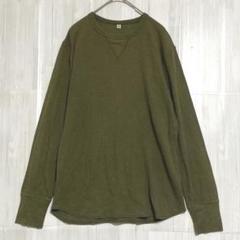 UNIQLO ユニクロ　ワッフルカットソー　カーキ　M