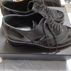 CHANEL レースアップシューズ