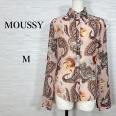 ★美品 MOUSSY ブラウス　ペイズリー柄　ピンク　M