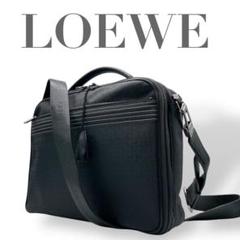 LOEWE ロエベ☆リピートアナグム PVC レザー ビジネスバッグ ブラック