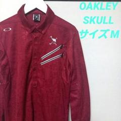 OAKLEY オークリー スカル ゴルフシャツ ポロシャツ 長袖 刺繍