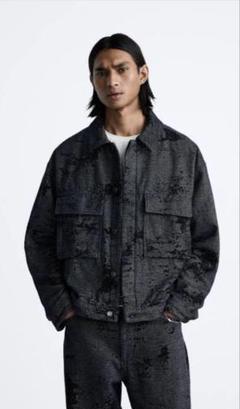 【新品未使用】ZARA ジャガードデニムジャケット・パンツ(セットアップ) 新品未使用】ZARA ジャガードデニムジャケット・パンツ