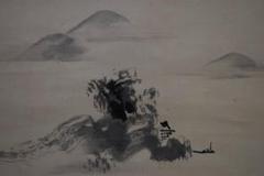 真作/狩野晴川院/山水図/布袋屋掛軸HG-366 真作/狩野晴川院/山水図/布袋屋掛軸HG-366 絵画